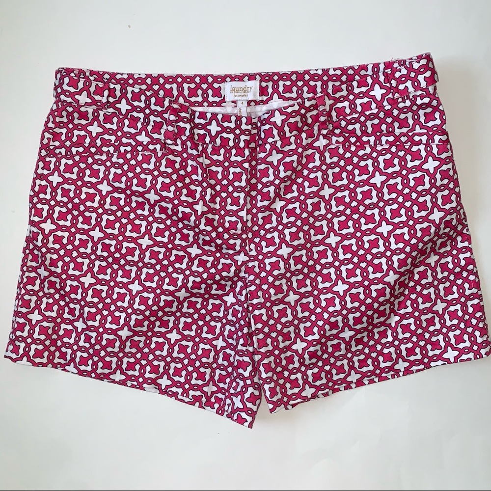 Laundry by Shelli Segal Pink Geometric Shorts 4